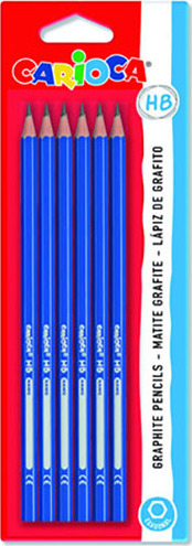 Carioca Graphite Σετ 6 Μολύβια HB Μπλε 42799