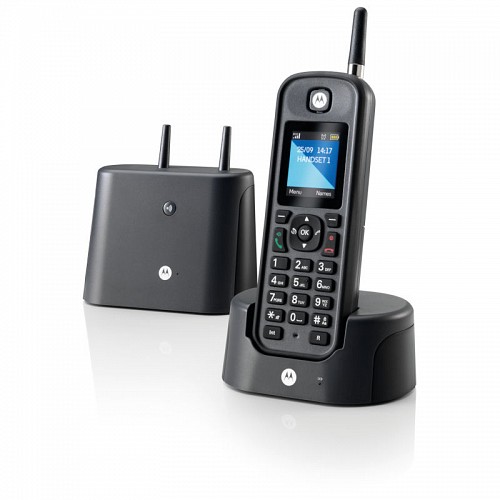 MOTOROLA O-201 BLACK ΑΔΙΑΒΡΟΧΟ ΑΣΥΡΜΑΤΟ ΤΗΛΕΦΩΝΟ ΜΑΥΡΟ 1 KM