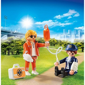 Playmobil Duo Pack Διασώστης Και Αστυνομικός 70823