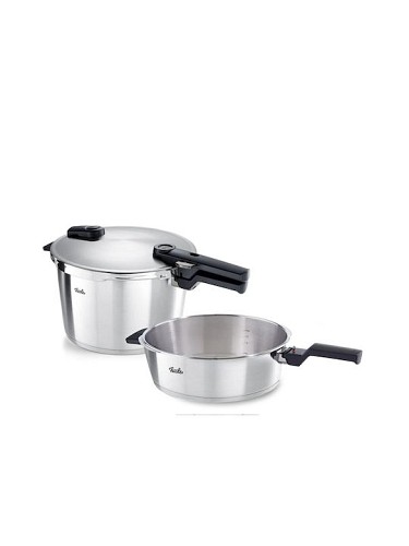 Fissler Vitaquick Premium Χύτρες Ταχύτητας Set Quattro 8lt και 4lt (60281011000)