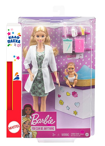 Παιχνιδολαμπάδα Barbie Παιδίατρος GVK03 για 3+ Ετών Mattel