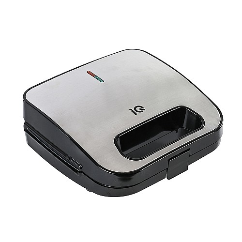 IQ Τοστιέρα με Αποσπώμενες Πλάκες για 2 Τοστ 750W Inox st-613