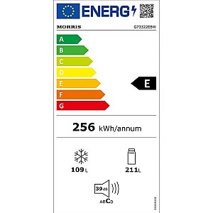 Morris G73322EBW Ψυγειοκαταψύκτης 320lt Total NoFrost Υ185xΠ60xΒ65.8cm Λευκός