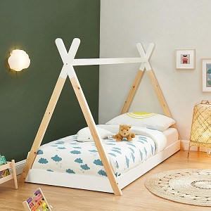B2bmarkt ΚΡΕΒΑΤΙ ΠΑΙΔΙΚΟ ΜΕ ΣΤΡΩΜΑ MUNK HM21308 ΞΥΛΟ ΠΕΥΚΟΥ ΦΥΣΙΚΟ-ΛΕΥΚΟ--ΣΤΡΩΜΑ 90x190εκ