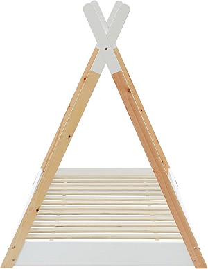 B2bmarkt ΚΡΕΒΑΤΙ ΠΑΙΔΙΚΟ ΜΕ ΣΤΡΩΜΑ MUNK HM21308 ΞΥΛΟ ΠΕΥΚΟΥ ΦΥΣΙΚΟ-ΛΕΥΚΟ--ΣΤΡΩΜΑ 90x190εκ