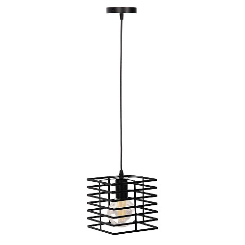 B2bmarkt ΦΩΤΙΣΤΙΚΟ ΟΡΟΦΗΣ ΚΡΕΜΑΣΤΟ HM4131 ΜΑΥΡΟ ΜΕΤΑΛΛΙΚΟ ΚΑΠΕΛΟ 16x16x124Υεκ.