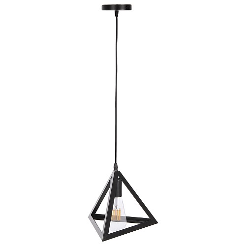 B2bmarkt ΦΩΤΙΣΤΙΚΟ ΟΡΟΦΗΣ ΚΡΕΜΑΣΤΟ HM4181 ΜΑΥΡΟ ΜΕΤΑΛΛΙΚΟ ΚΑΠΕΛΟ ΠΥΡΑΜΙΔΑ 15x15x125Υεκ.