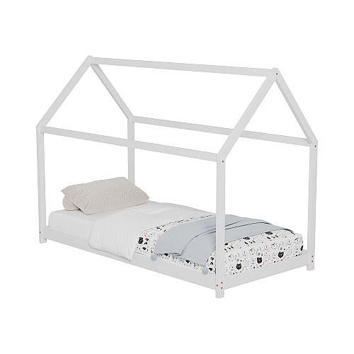 B2bmarkt ΚΡΕΒΑΤΙ ΠΑΙΔΙΚΟ PEPE HM678.03 τ.MONTESSORI ΞΥΛΟ ΠΕΥΚΟ ΛΕΥΚΟ- 140x70εκ