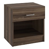 Woodwell LIFE-W Κομοδίνο με 1 Συρτάρι, Απόχρωση Καρυδί Ε-00025303 Ε757,1